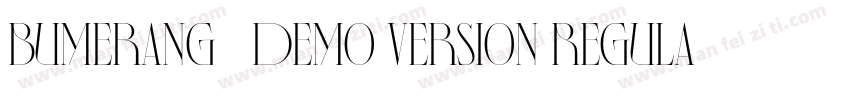 Bumerang   Demo Version Regular字体转换